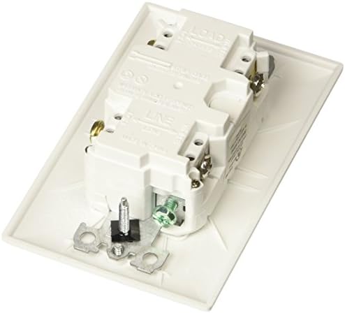 RV Дизајнер S801, Dual GFCI Штекер со Капак Плоча, Бела, AC Електрична