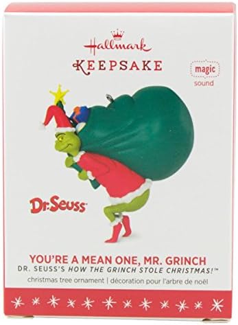 Белег година Божиќ Украс Dr. Seuss Ти си Значат Еден, Г-дин Grinch Музички Украс