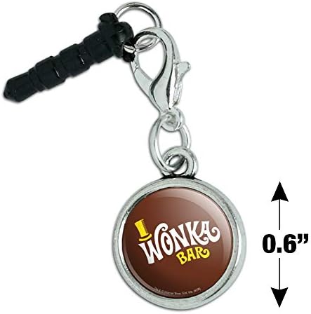 Willy Wonka и Чоколадо Фабрика Wonka Бар Логото Мобилен Мобилен Телефон Џек за Слушалки Шарм одговара на iPhone, iPod Галакси