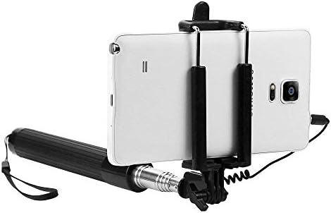 Ќелија-Работи Компактен LG Stylo 4 Црна Проширување (Помошен Кабел) Авто-Портрет Selfie Држи Стап Рачни Monopod со Shutter