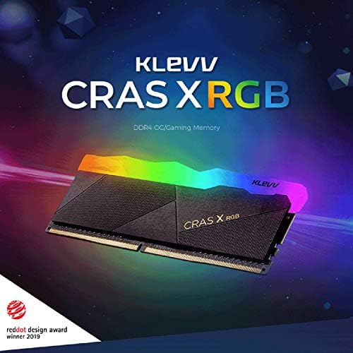 KLEVV CRAS X RGB 32GB (2 x 16GB) DDR4 Игри UDIMM PC4-28800 3600MHz CL18 SK Hynix Чипови 288 Pin Биро Ram Меморија (KD4AGU880-36A180X)