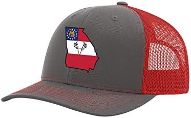 Тоа е За Сите На Јужна Знаме Исполнет Грузија Држава со Buck Главата Мрежа Назад возач на камион Шапка