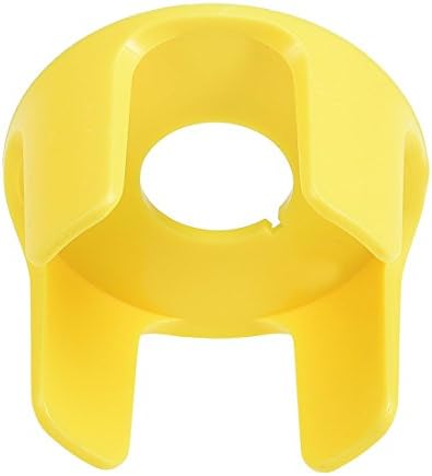 uxcell 22mm Пластични Quadruped Притисни Switch Копчето Заштитна Маска Жолта
