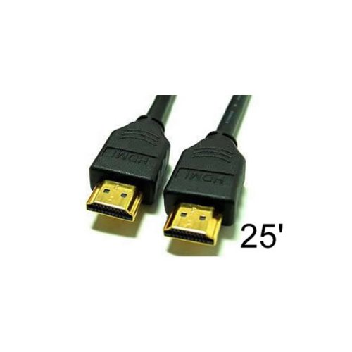 HDMI 25FT Кабел: 1.3 Категорија 2(Полна 1080P Способни)(Компатибилен со Xbox 360 & PS3)