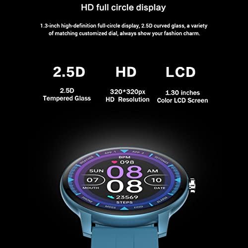 Smart Watch, 1.3 HD Екран на Допир за Фитнес Тракер Smartwatch, Фитнес Часовници Спиење отчукувањата на Срцето Монитор,