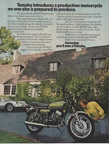 Списанието се Печати ад: 1976 Јамаха RD400 Патот Улица Велосипед, 400 cc Мотор,Јамаха Воведува Производство Мотоцикл никој